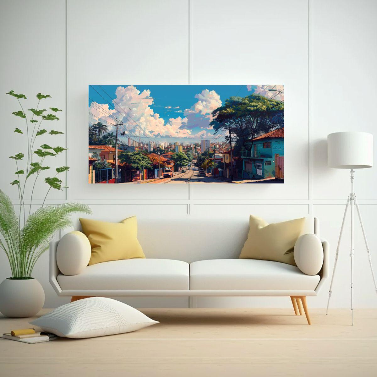 Pintura Decorativa De Ciudad Iluminada En Bauru 73 60x30 Cm-2