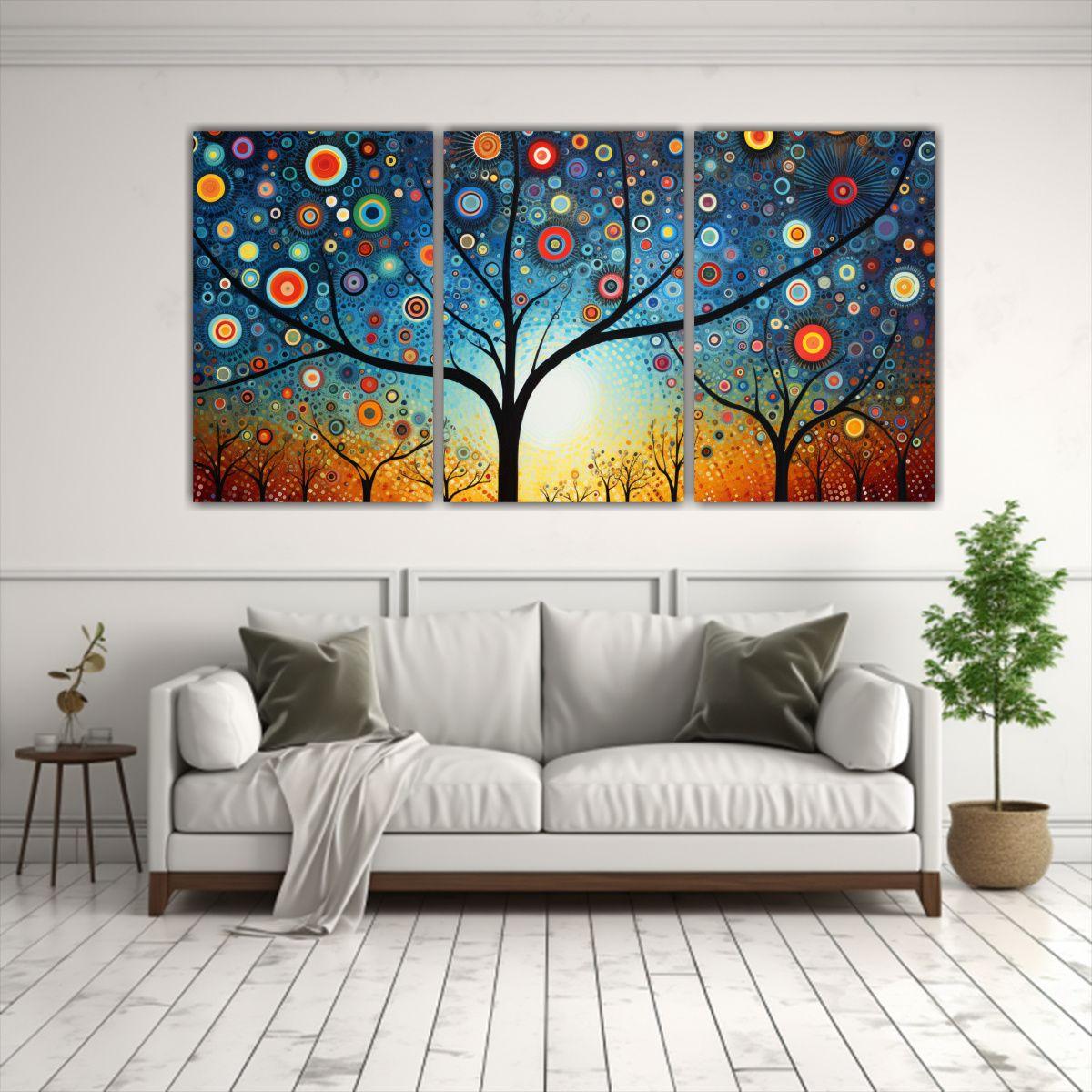 Pintura Abstracta De Escena Vanguardista Mágica 180x90 Cm-2