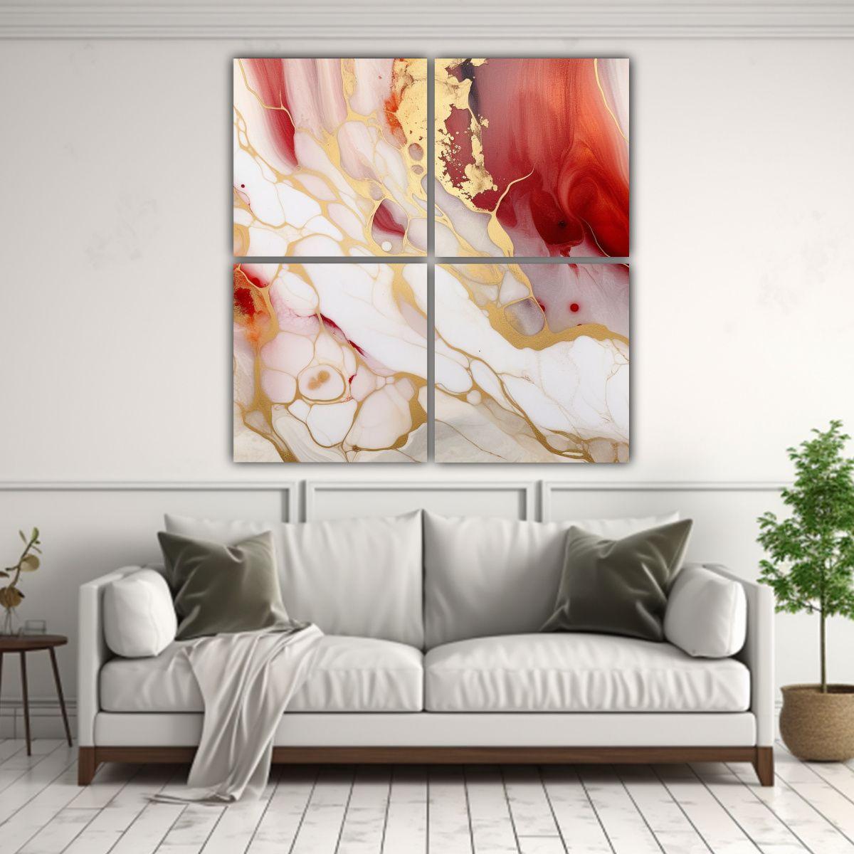 Cuatro Telas En Bastidor Expresión Regalo 200x200 Cm-2