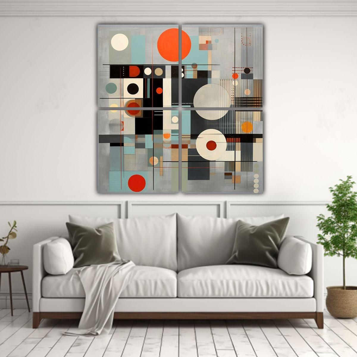 Cuadros Alta Calidad Pop Art Geométricos Diseño 40x40 Cm-2