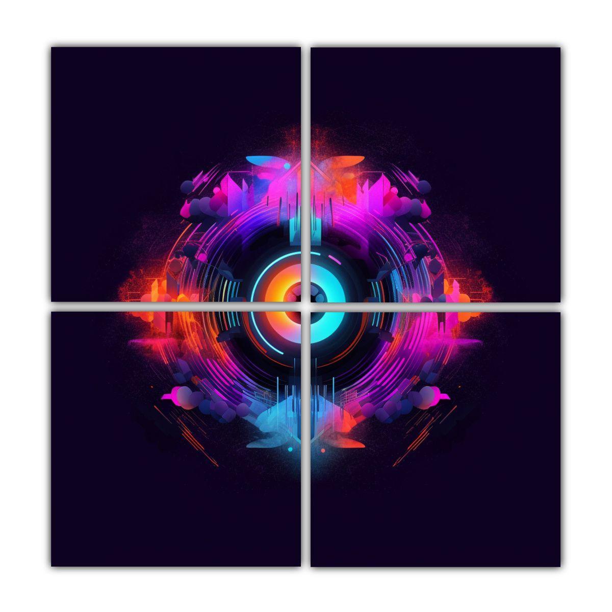 Cuadros Estilo Galería Con Impactante Figura 180x180 Cm-0