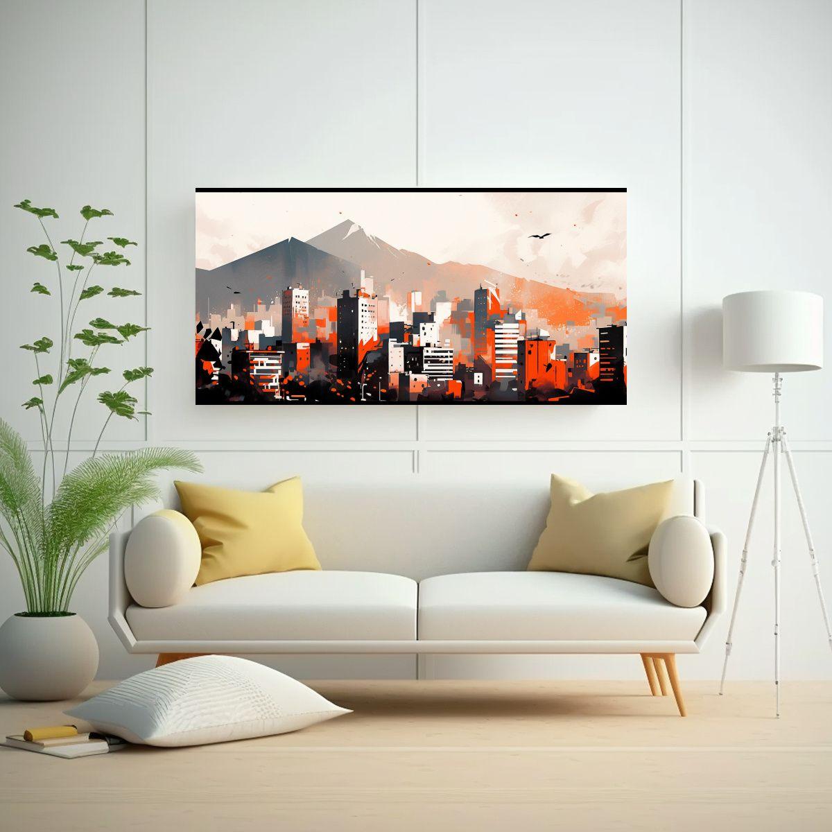 Cuadro Decorativo De Composición En Blanco Y Nara 100x50cm-2