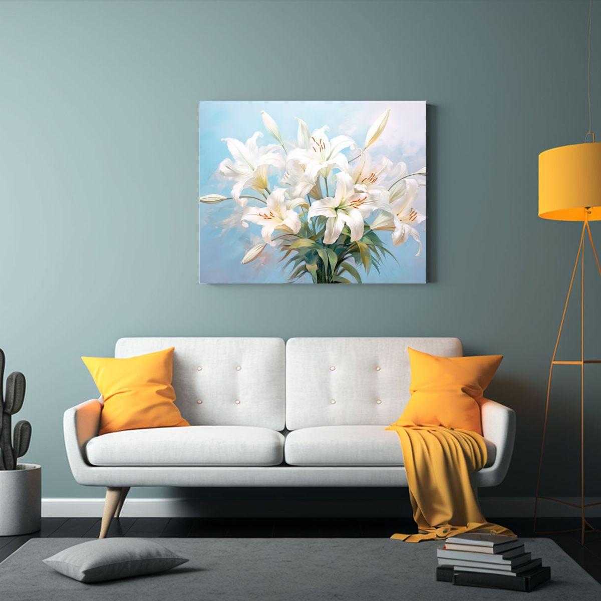 Pintura Acuarela Elegante Escena Floral Con Lienzo De Tonos 40x30cm-2