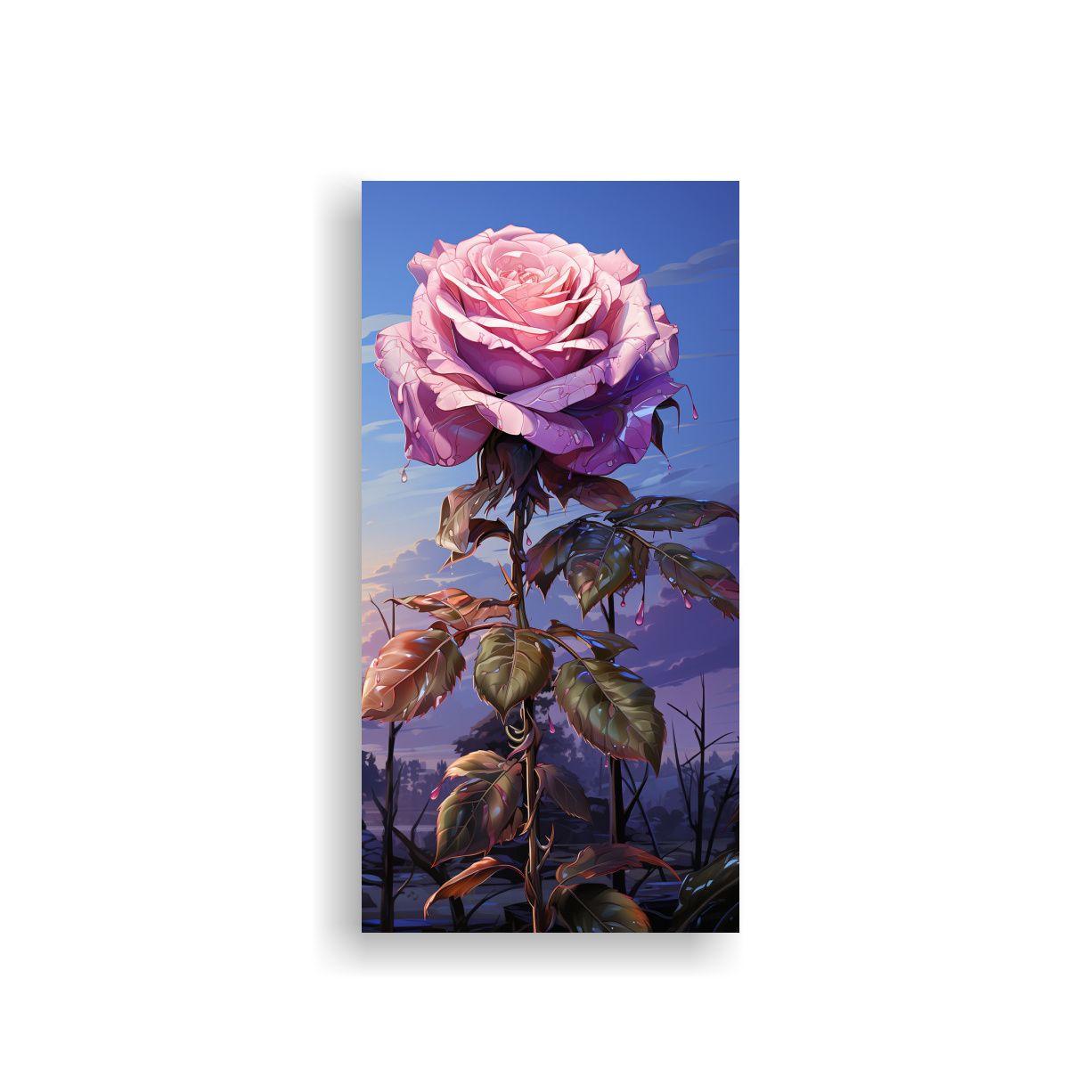 Pintura Decorativa De Una Rosa Venenosa, Imagen 30x60cm-0