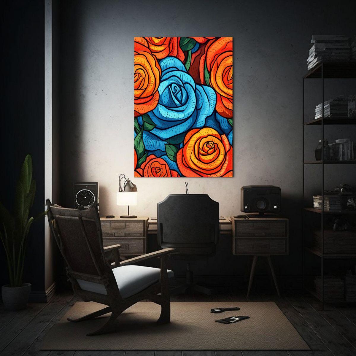 Cuadro De Dibujo Mural Estilo Rosecartoon Lienzo 20x30cm-2