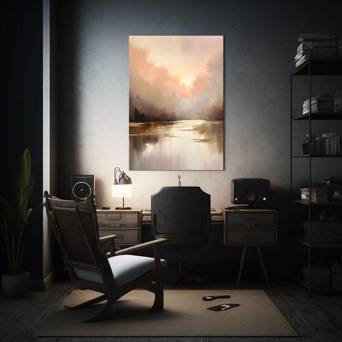 Lienzo Abstracto Horizontal Estilo Sereno, 60x90cm-2