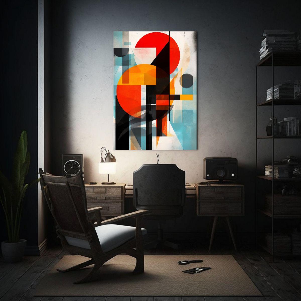 Arte Abstracto Composición Asimétrica De Pared 80x120cm-2