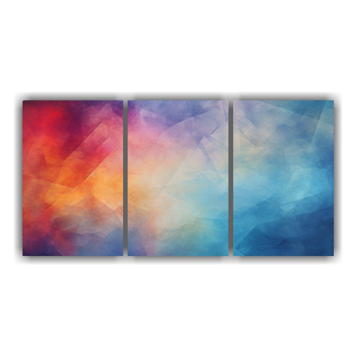 Cuadros Florales Abstractos Nebulosa En Colores 120x60 Cm-0