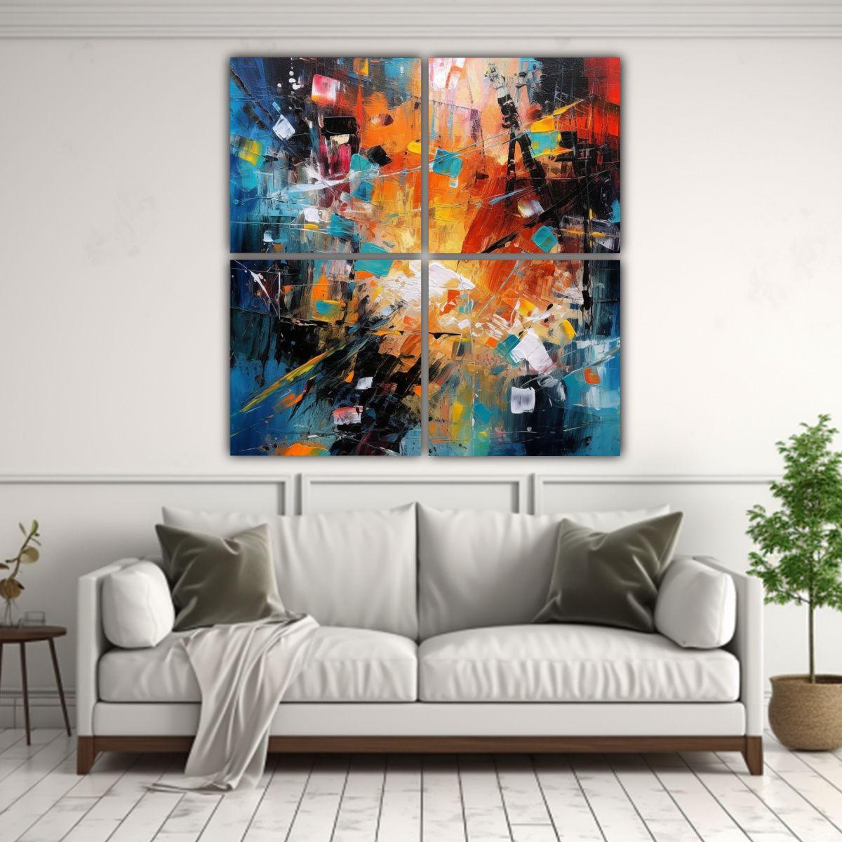 Cuatro Artes Conceptual Intenso Pinturas 200x200 Cm-2