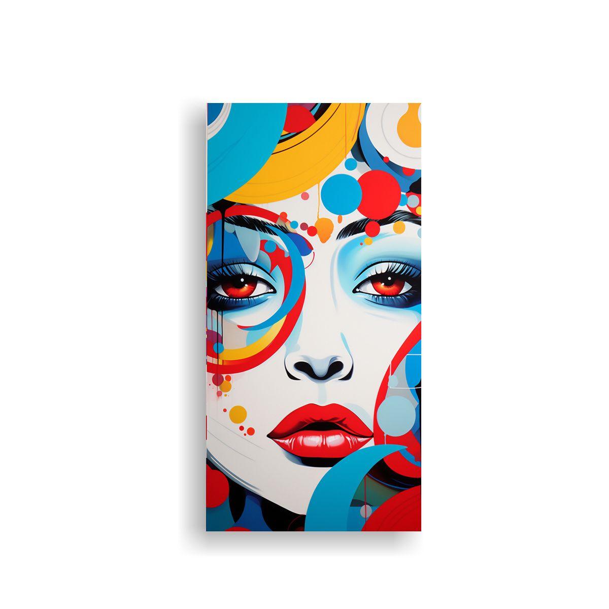 Cuadro Abstracta Fusionada De Pop Art Y Colores Pr 40x80cm-0