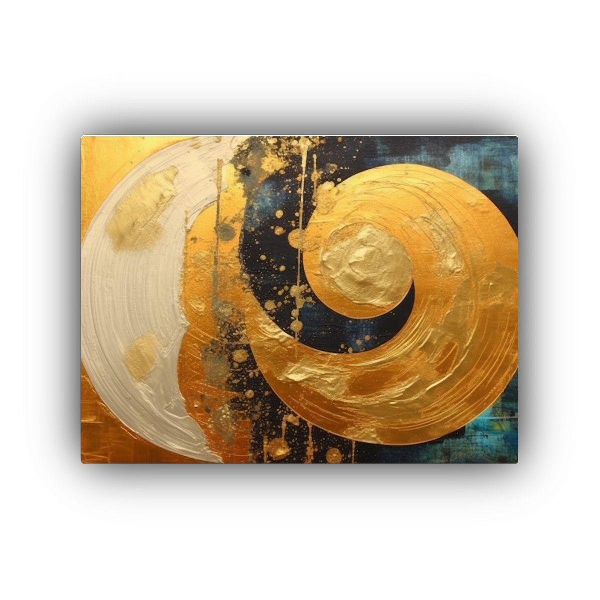 Pinturas En Lienzo De Foil Dorado Estilo 60x40cm-0