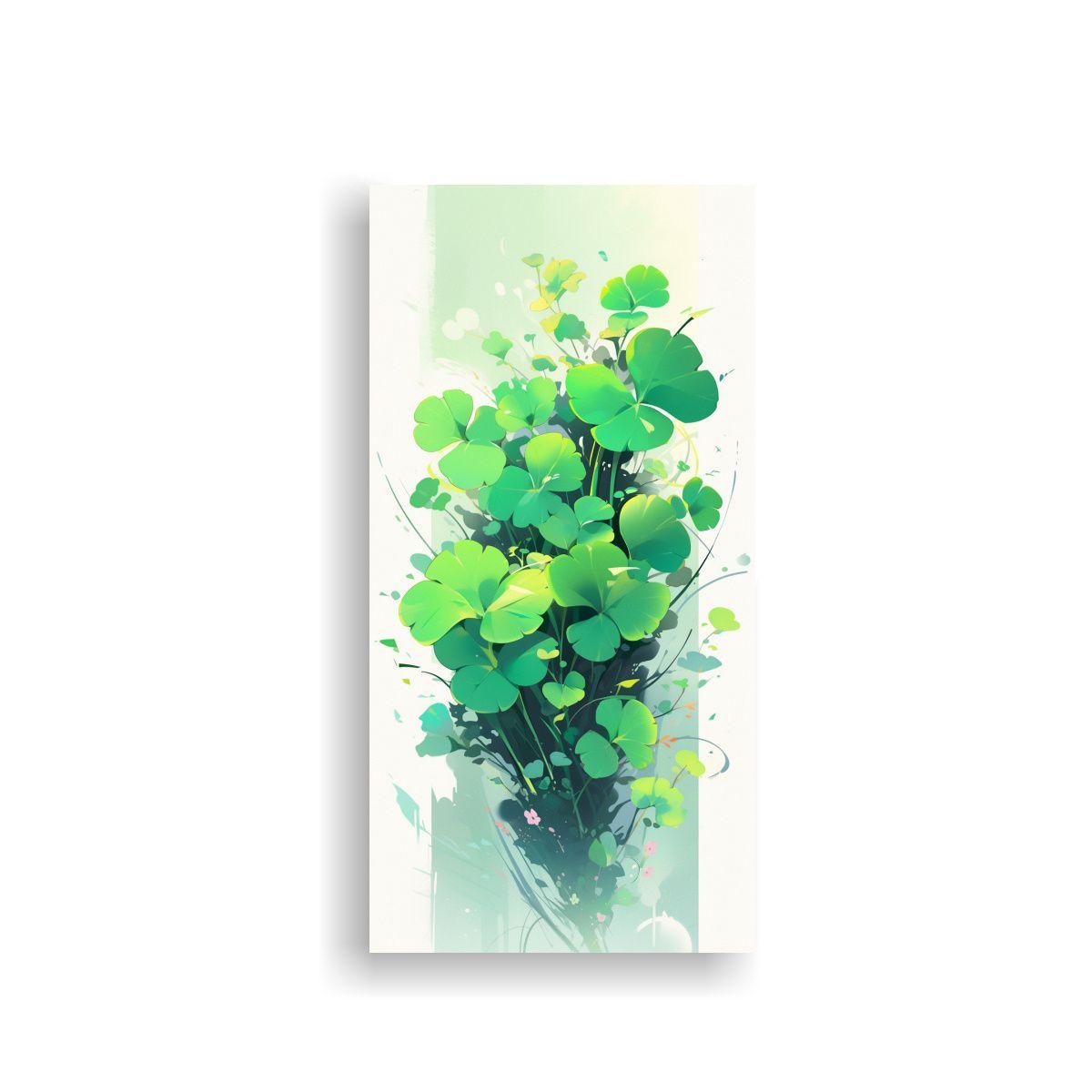 Pintura De Pared Tema Equilibrio Colores Verde 70x140cm-0