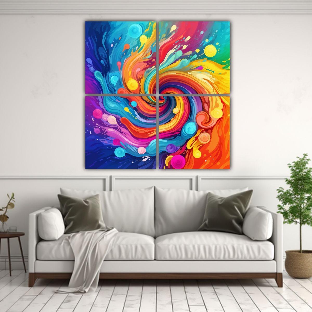 Cuadros Cálidos Interiores Con Diseño 60x60 Cm-2