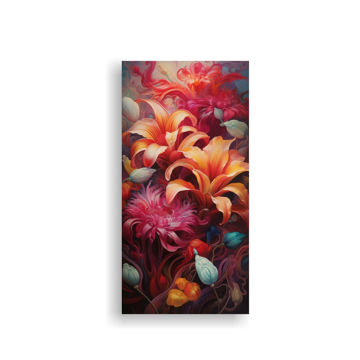 Pinturas De Flores Abstractas En Finas Líneas 60x120cm-0