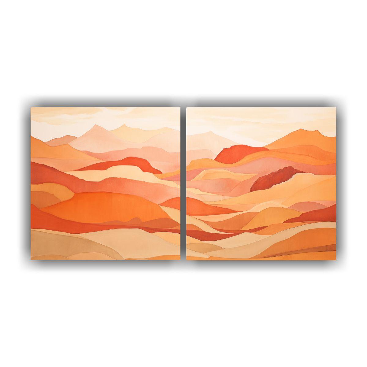 Paisaje Desértico Sereno: Representación 40x20 Cm-0