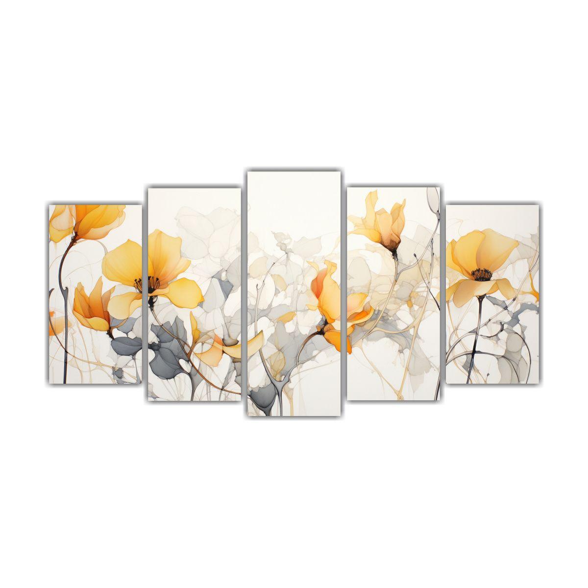Pintura Decorativa Fantástica En Acuarela Floral 250x125 Cm-0
