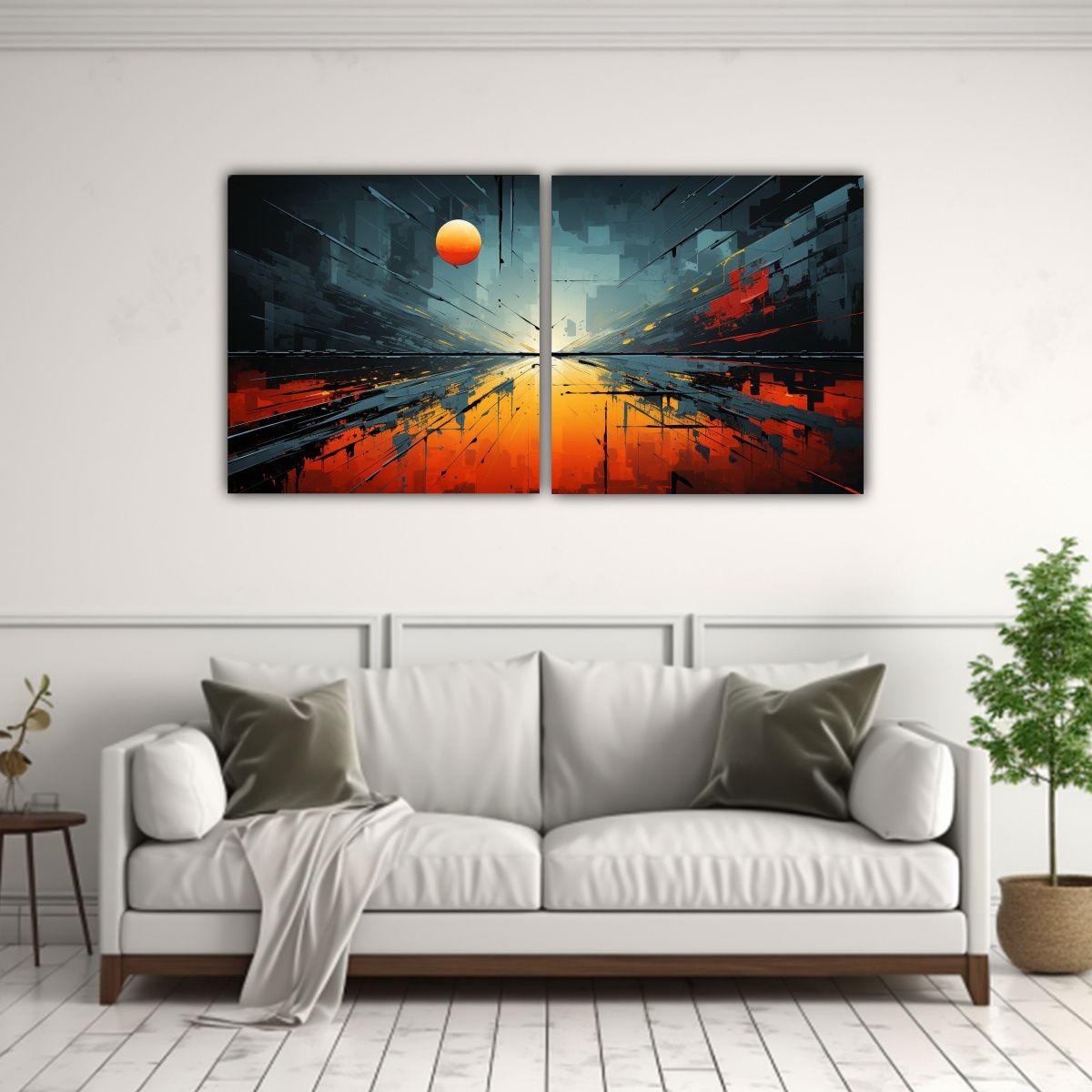 Dos Lienzos De Tela Horizontal Sensibilidad 100x50 Cm-2