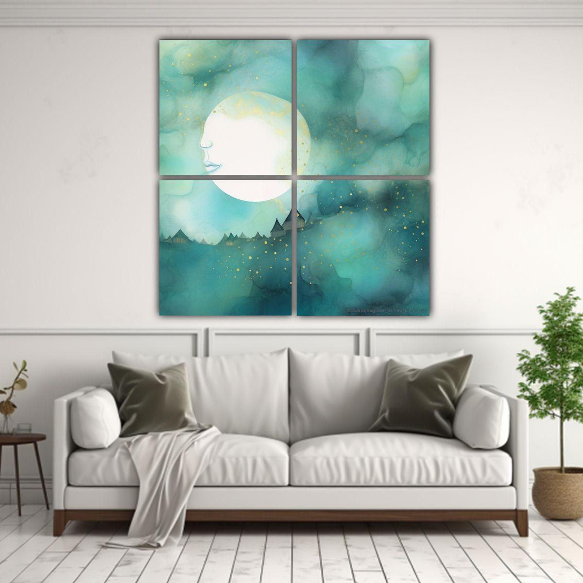 Pinturas De Decoración Con Movimiento Cuatro 200x200 Cm-2