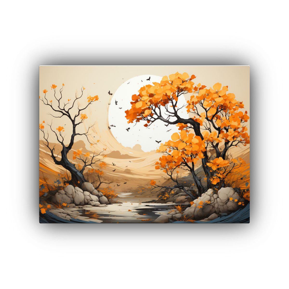 Cuadro Estilo Galería: Tela En Bastidor árbol 75x50cm-0