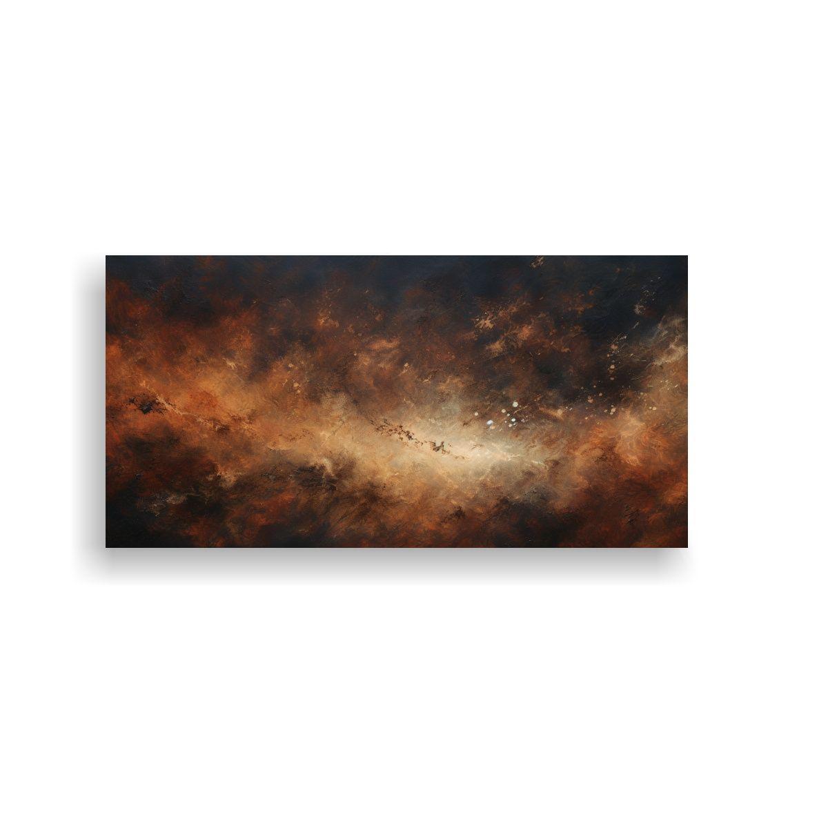 Cuadro Abstracto Nocturno Expresivo Con Colores 100x50cm-0