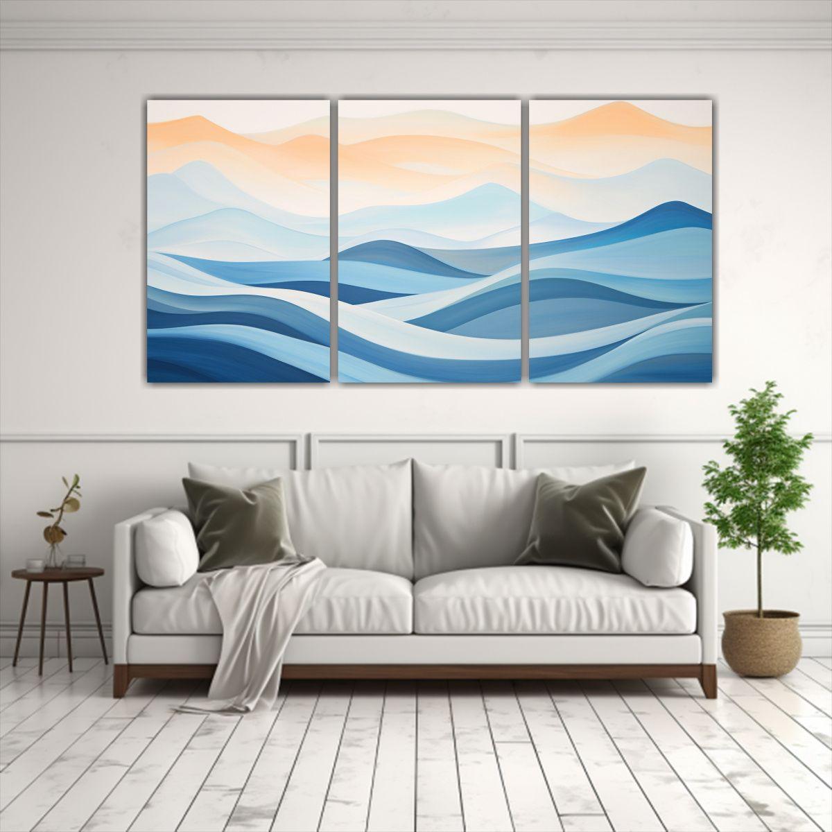 Paisaje Montañas Serenas Cuadros Decorativos 120x60 Cm-2