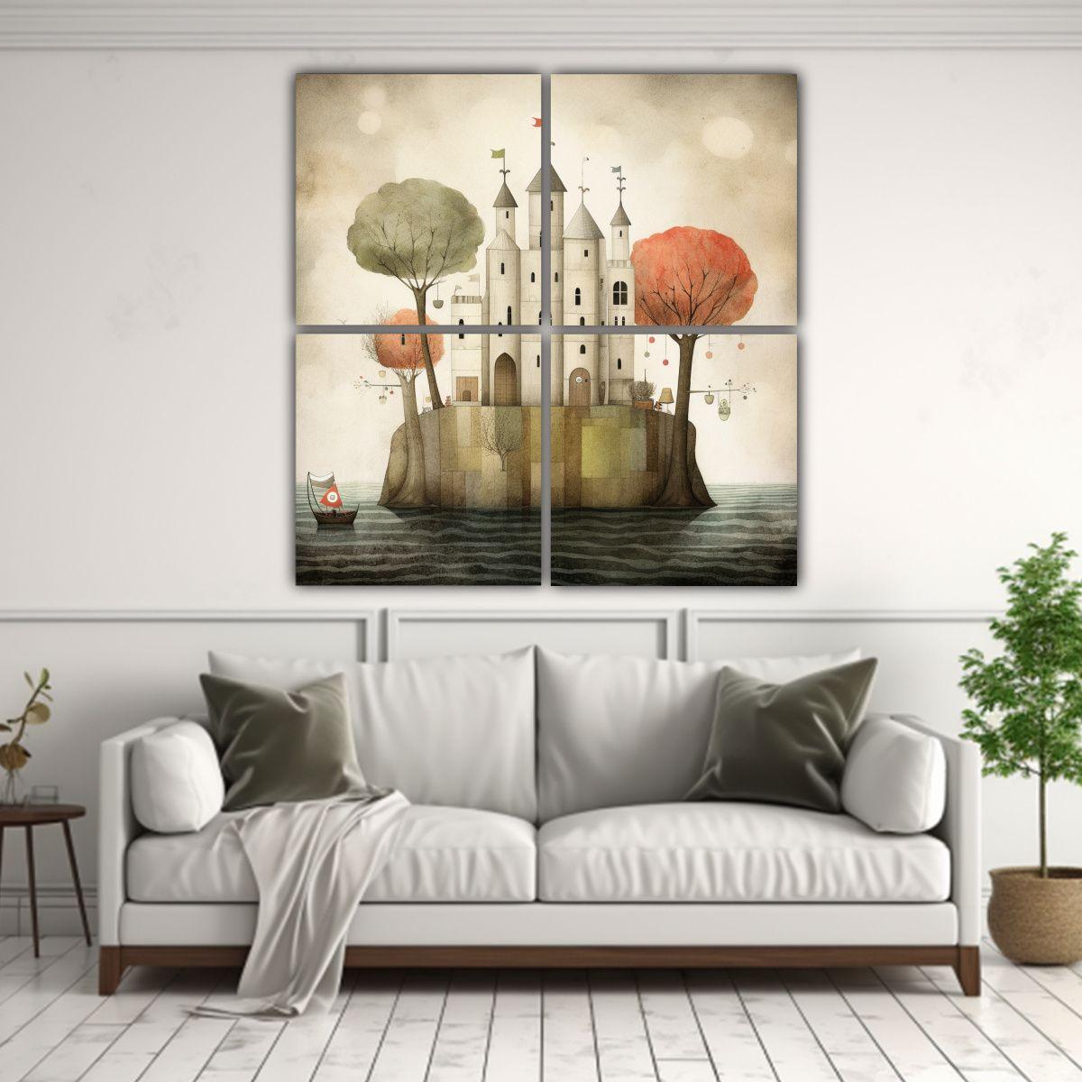 Cuadro De Arte Abstracto Minimalista De Un 140x140 Cm-2