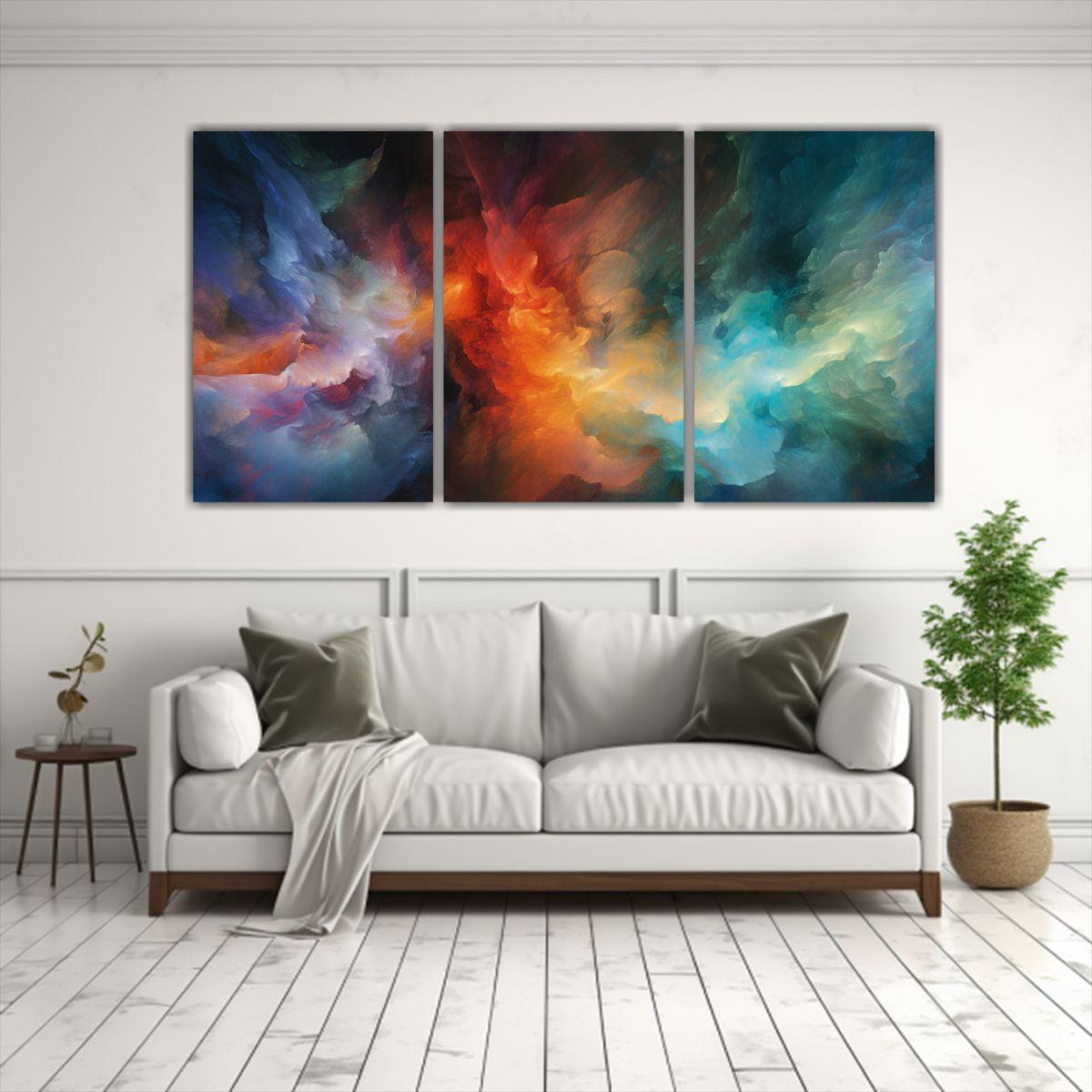 Pinturas Decorativas Minimalistas: Abstracciones 240x120 Cm-2