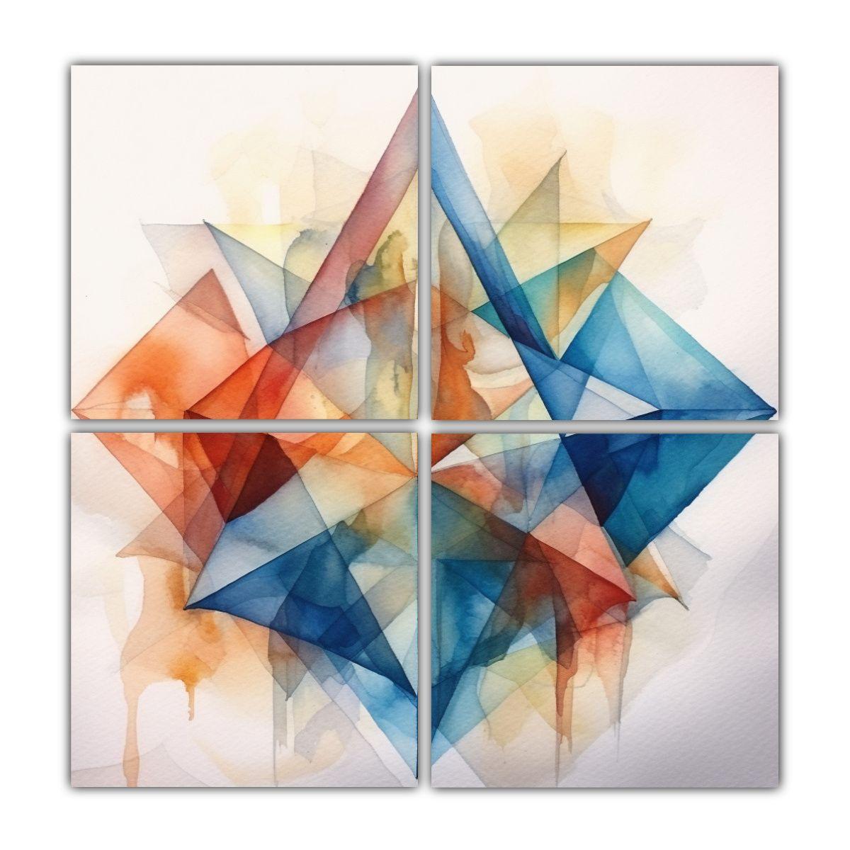 Cuadros Juveniles De Tela Abstracción Pintura 100x100 Cm-0