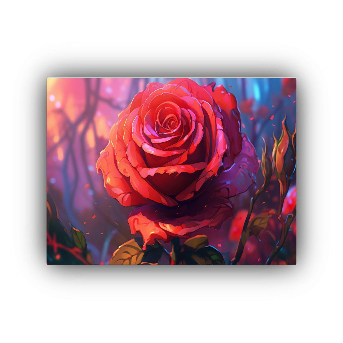 Cuadro Decorativo De Fotografía En Estilo Anime Con Rosa Ro 75x50cm-0