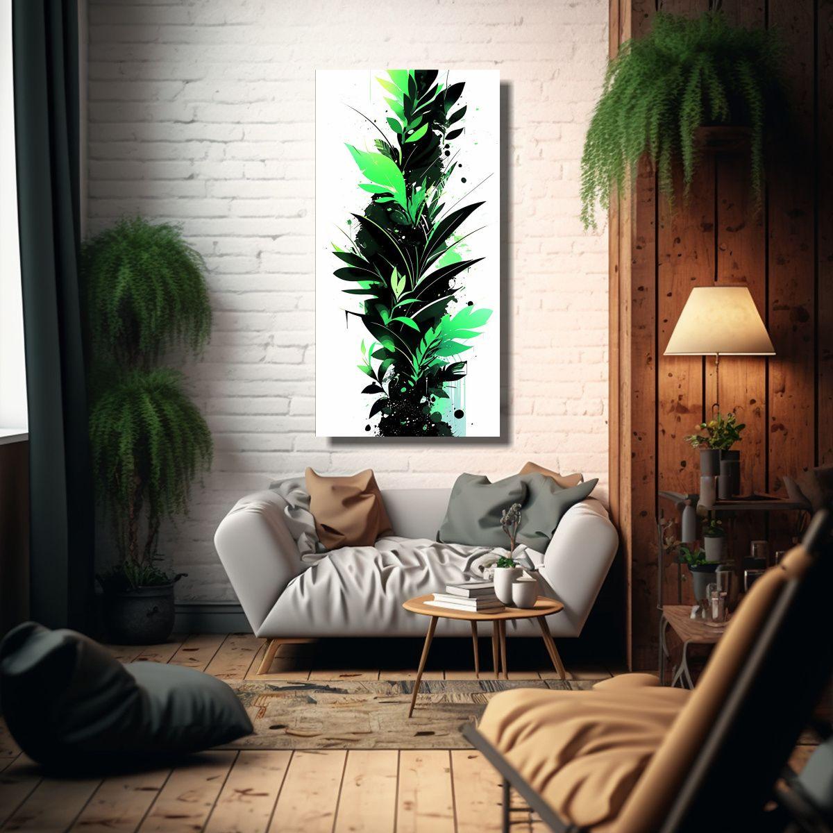 Pinturas Decorativas De Composición Contrastante 70x140cm-2