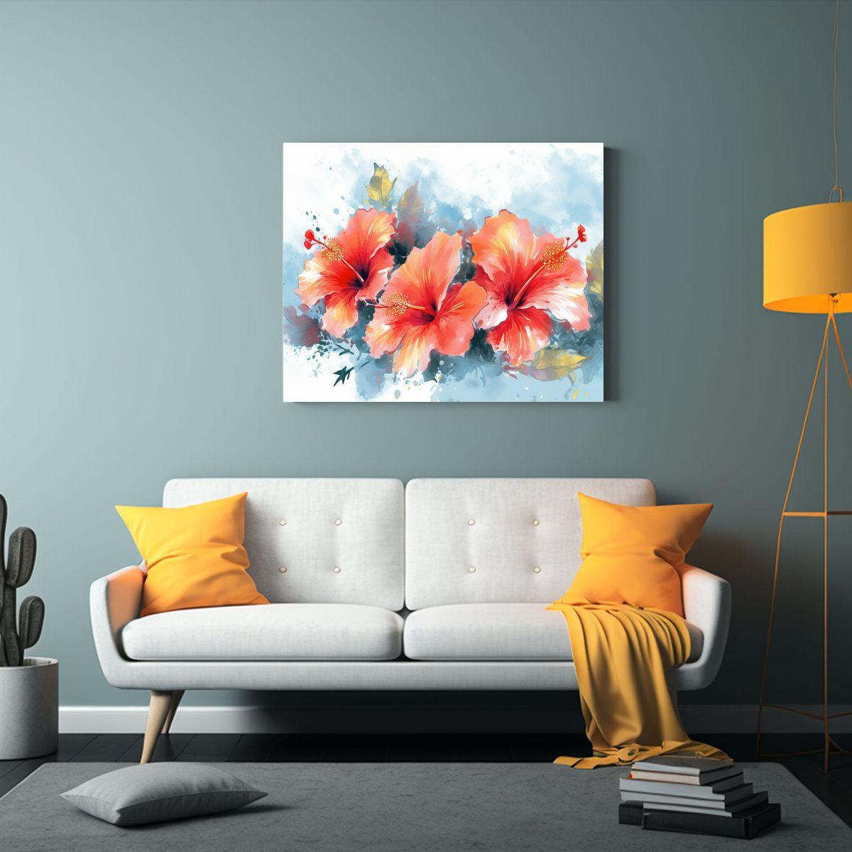 Pintura De Lienzo Moderno Estilo Acuarela, 40x30cm-2