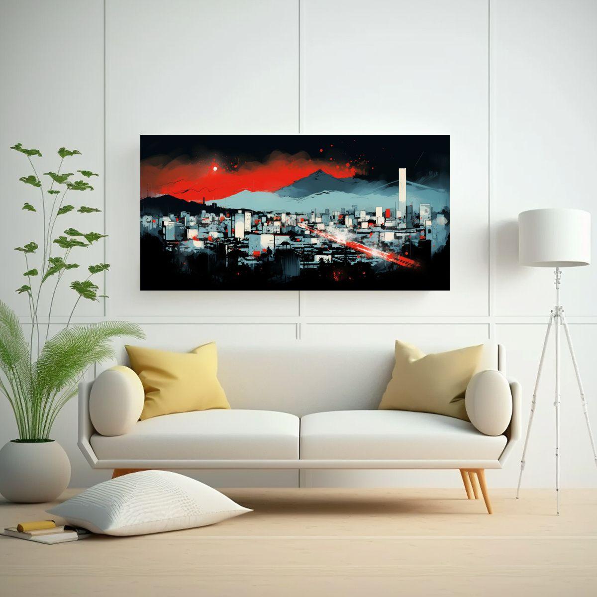 Pinturas Decorativas En Blanco Con Atmósfera Neon 100x50cm-2