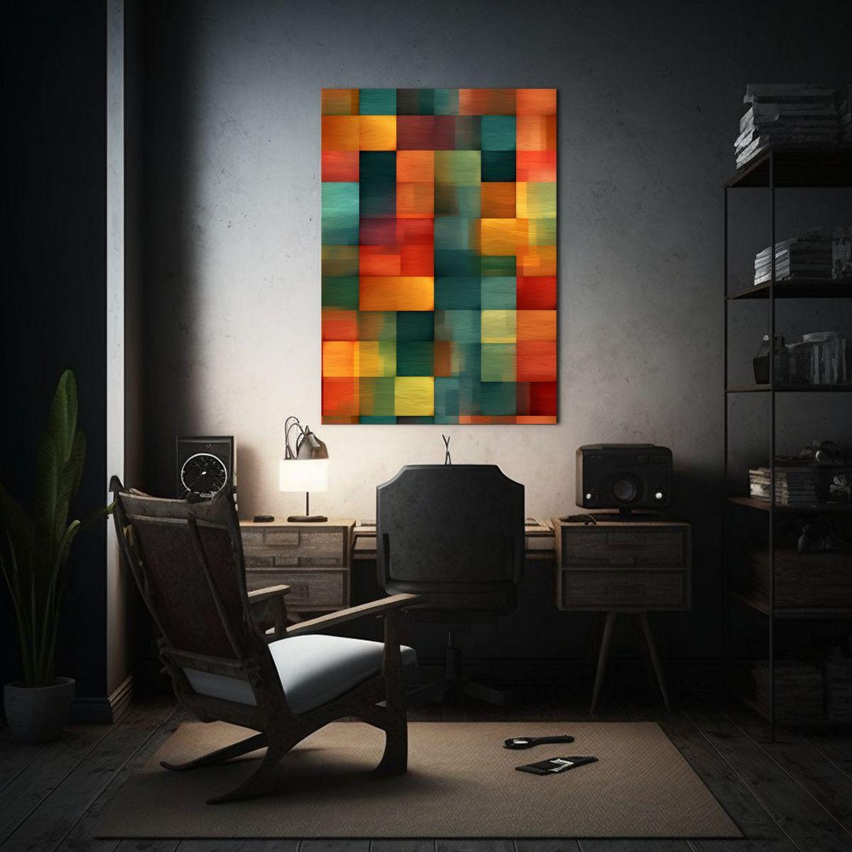 Tela Galería Abstracta Estilo Color Field 40x60cm-2
