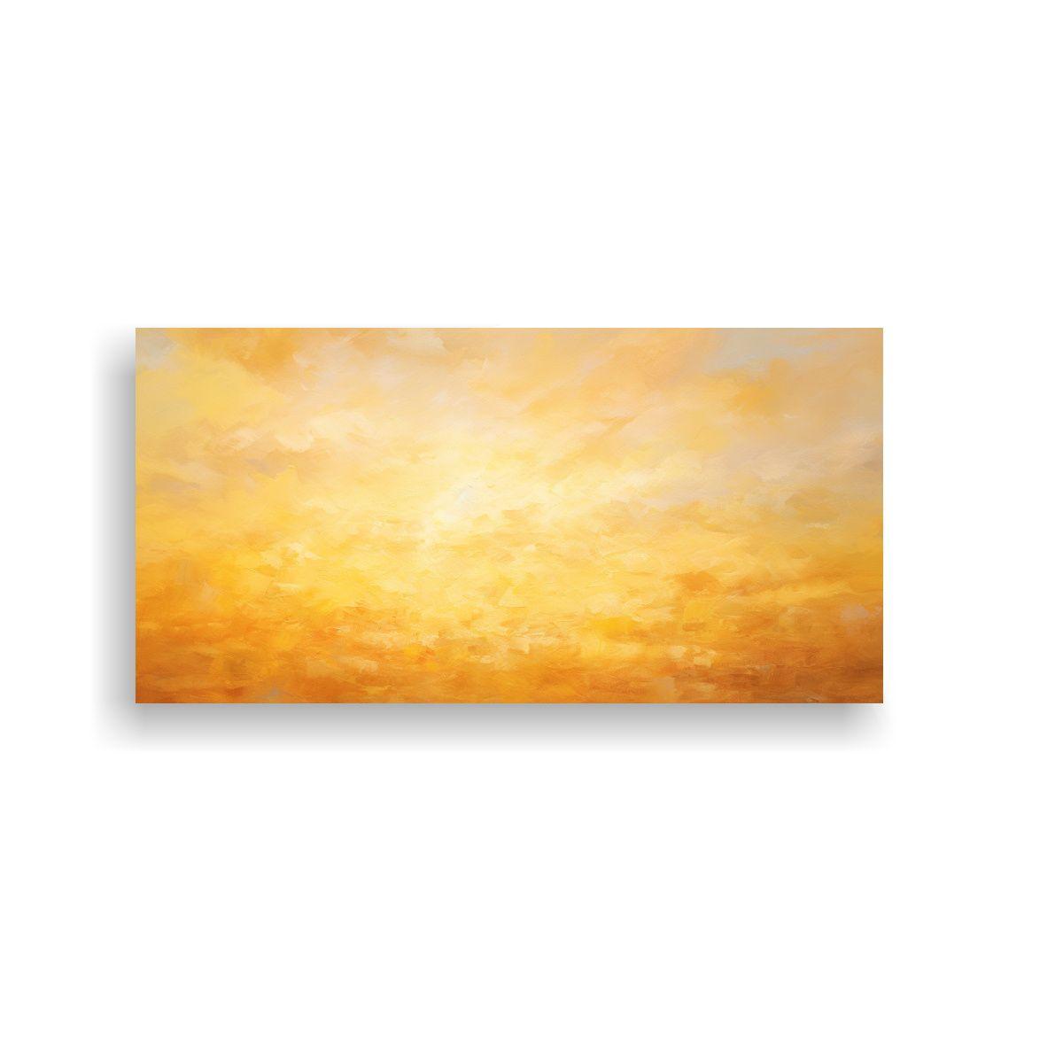 Cuadro Abstracto Amanecer Con Colores Amarillos 160x80cm-0