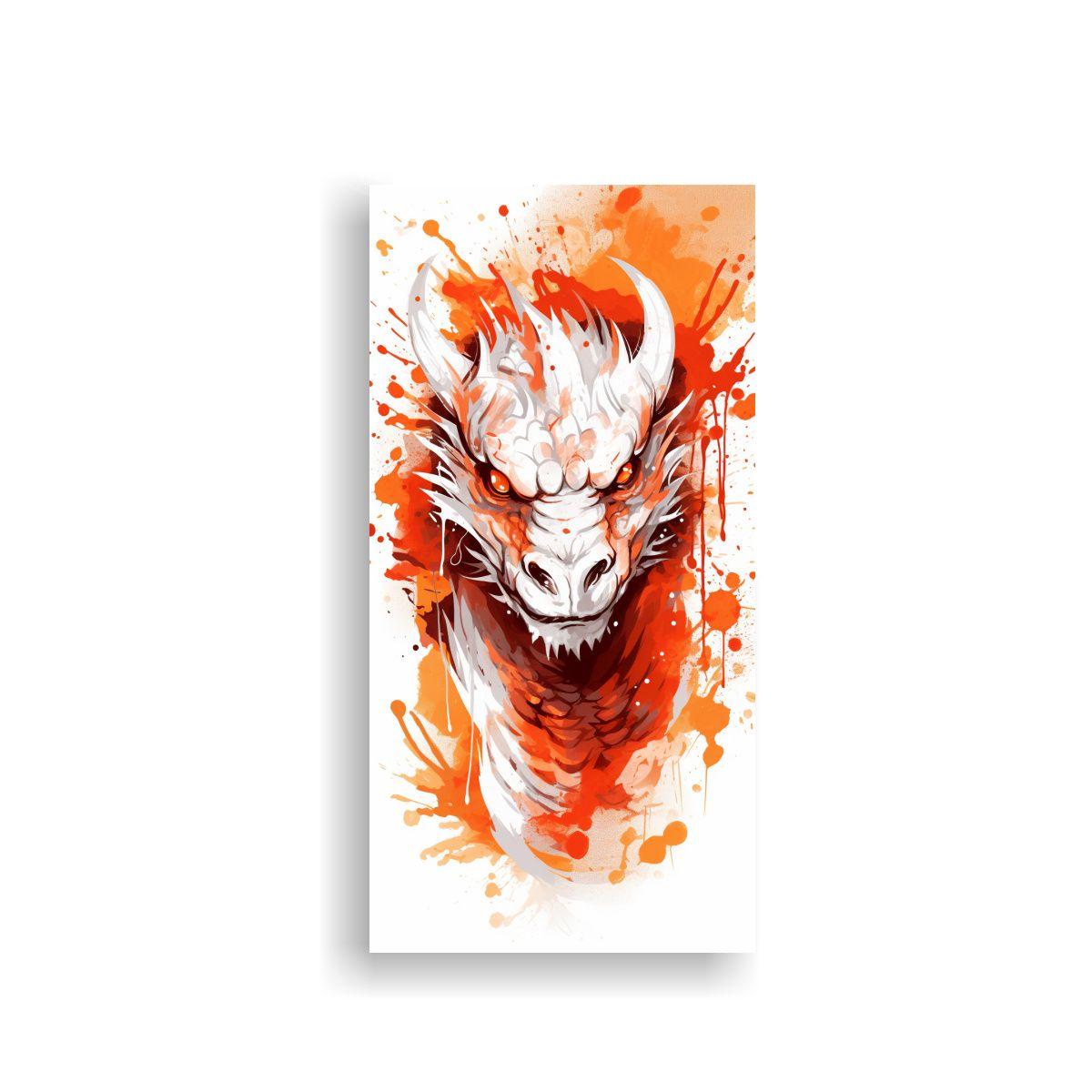 Pintura Decorativa De Arte Expresivo: Dragón En 20x40cm-0