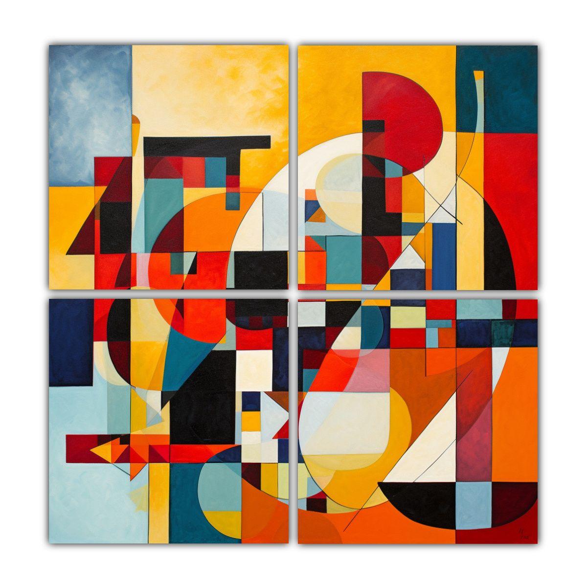 Pintura Leipzig N Decor Arte Simétrico Inspirador 180x180 Cm-0