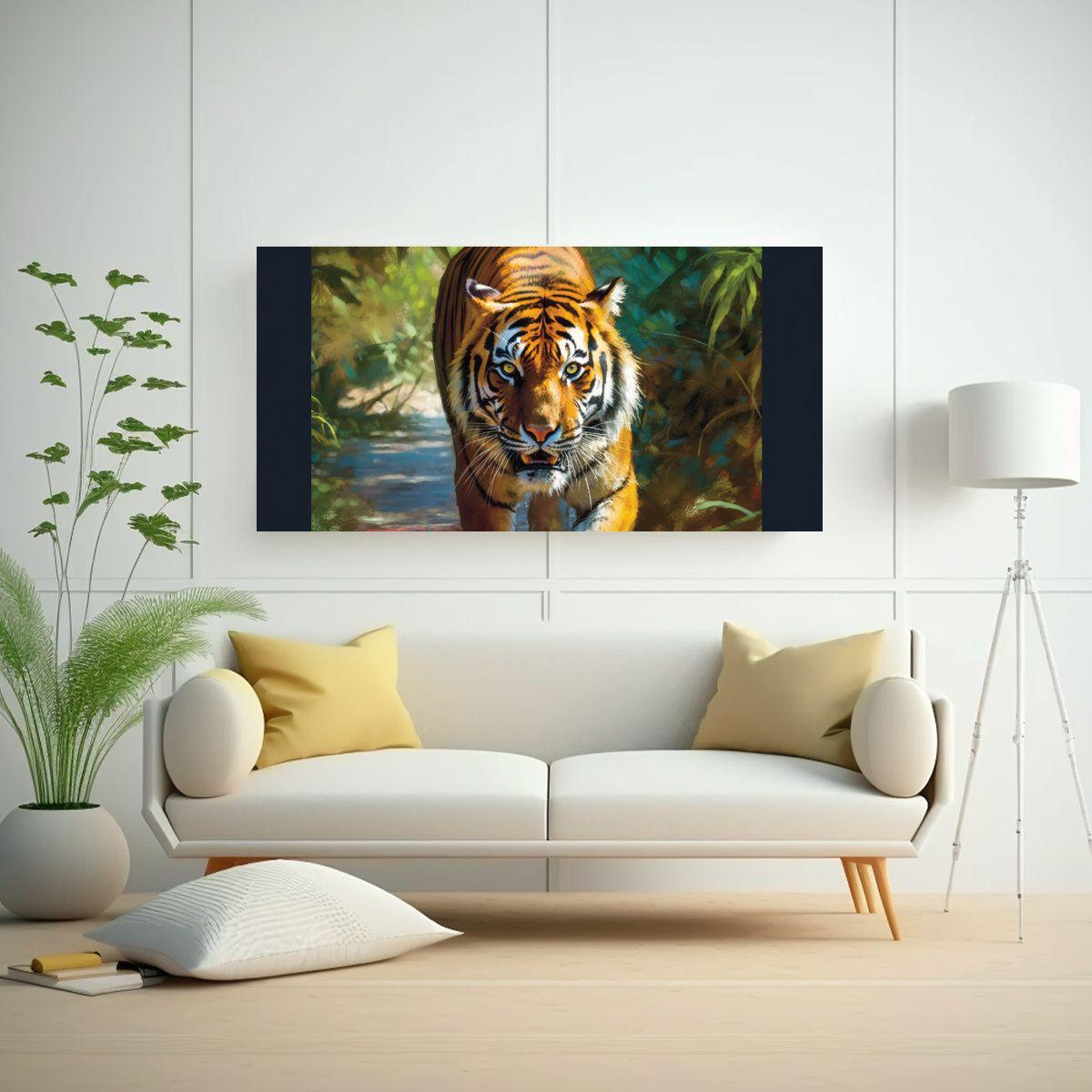Cuadro De Naturaleza Viva En Acuarela: Confianza 120x60cm-2
