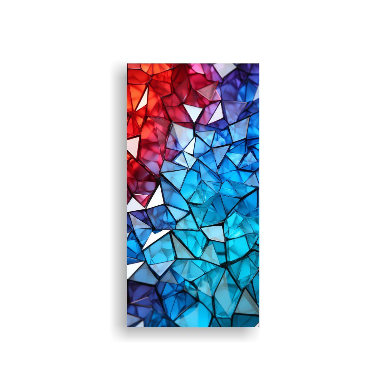 Cuadro Moderno Abstracto Con Intensidad Y Paleta 30x60cm-0