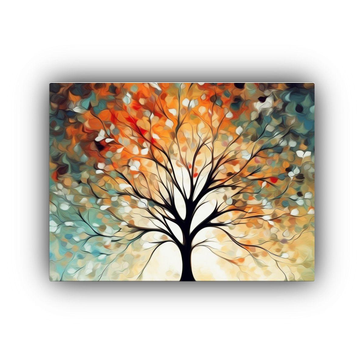 Pinturas Abstractas De árboles De Otoño En Exposición De  90x60cm-0