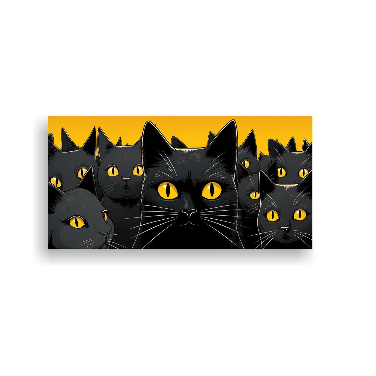 Pinturas Decorativas De Impacto Visual Con Gatos 80x40cm-0