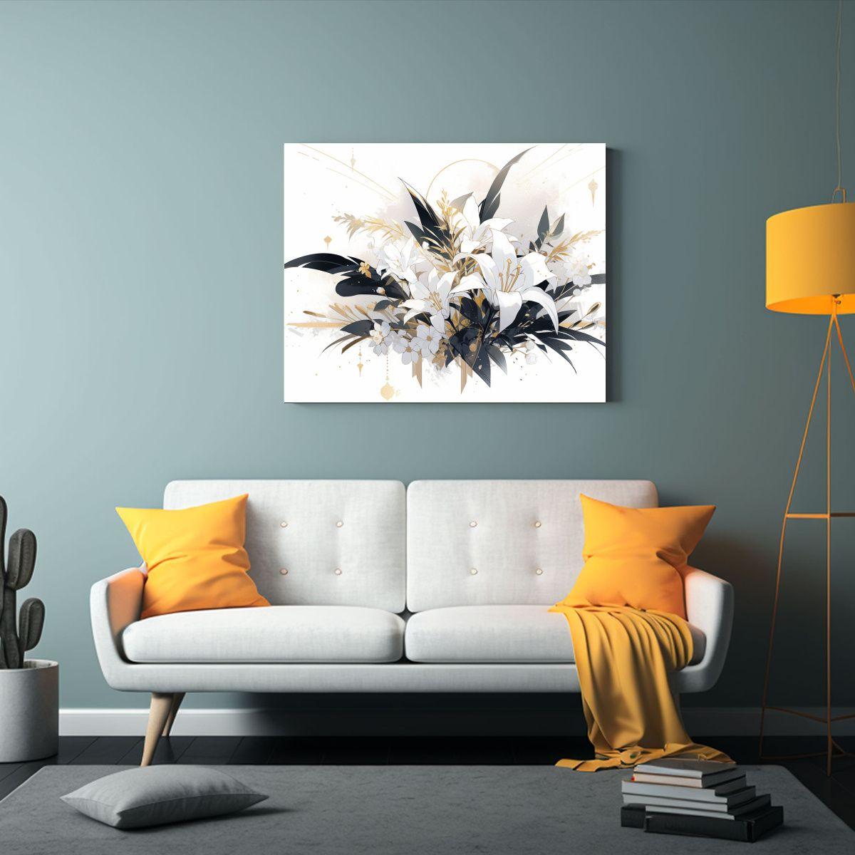 Pintura De Decoración Inspiradora En Estilo Neonoir Con Col 45x30cm-2