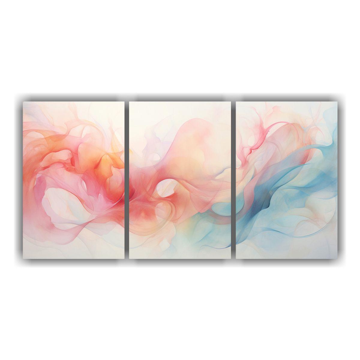 Tríptico Decorativo Whirling Abstract Patterns 60x30 Cm-0