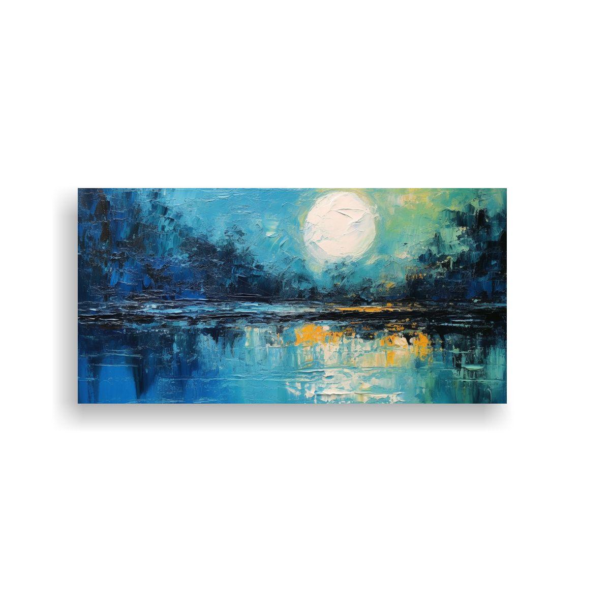Lienzo Movimiento Estrellas Nocturnas Río Cielo 60x30 Cm-0