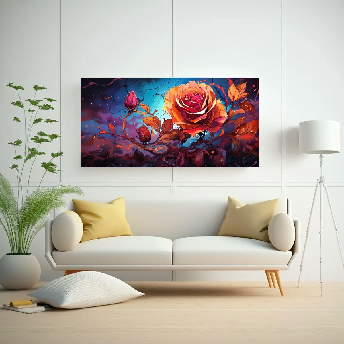 Pintura Decorativa Estilo Grafiti Con Fondo De 80x40 Cm-2