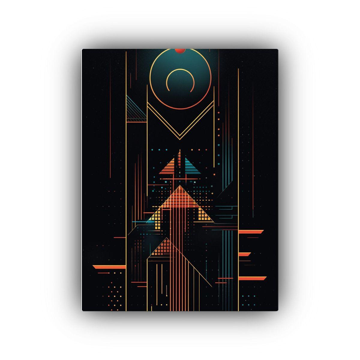 Lienzo De Tela Minimalista Geométrico 80x120 Cm-0