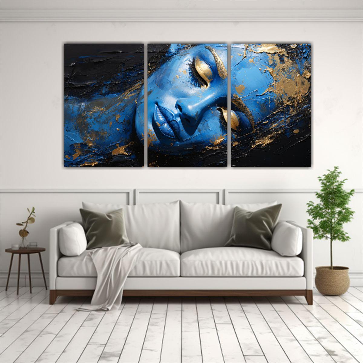 Conjunto 3 Lienzos Tela Dibujo Facial Contornos 240x120 Cm-2