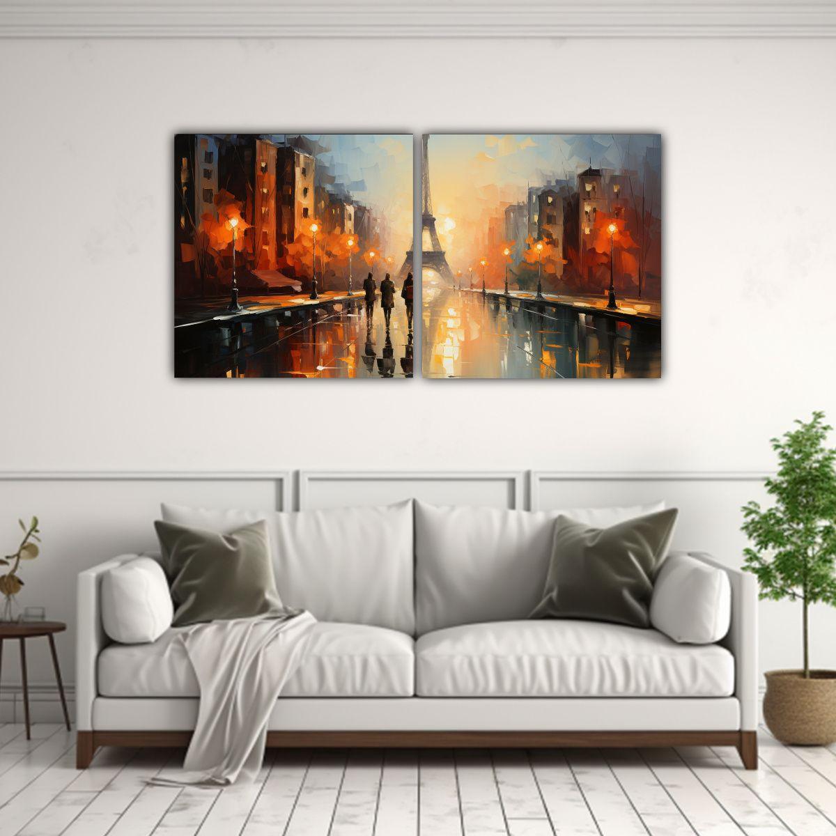 Cuadros Decorativos Abstractos Impresionismo Hogar 140x70 Cm-2