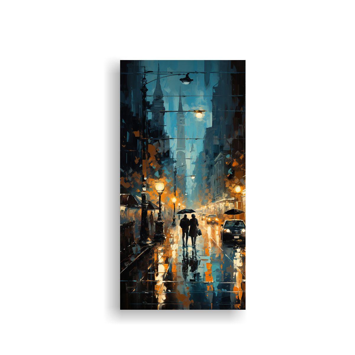 Pintura Decorativa: Ciudad Impresionista 70x140cm-0