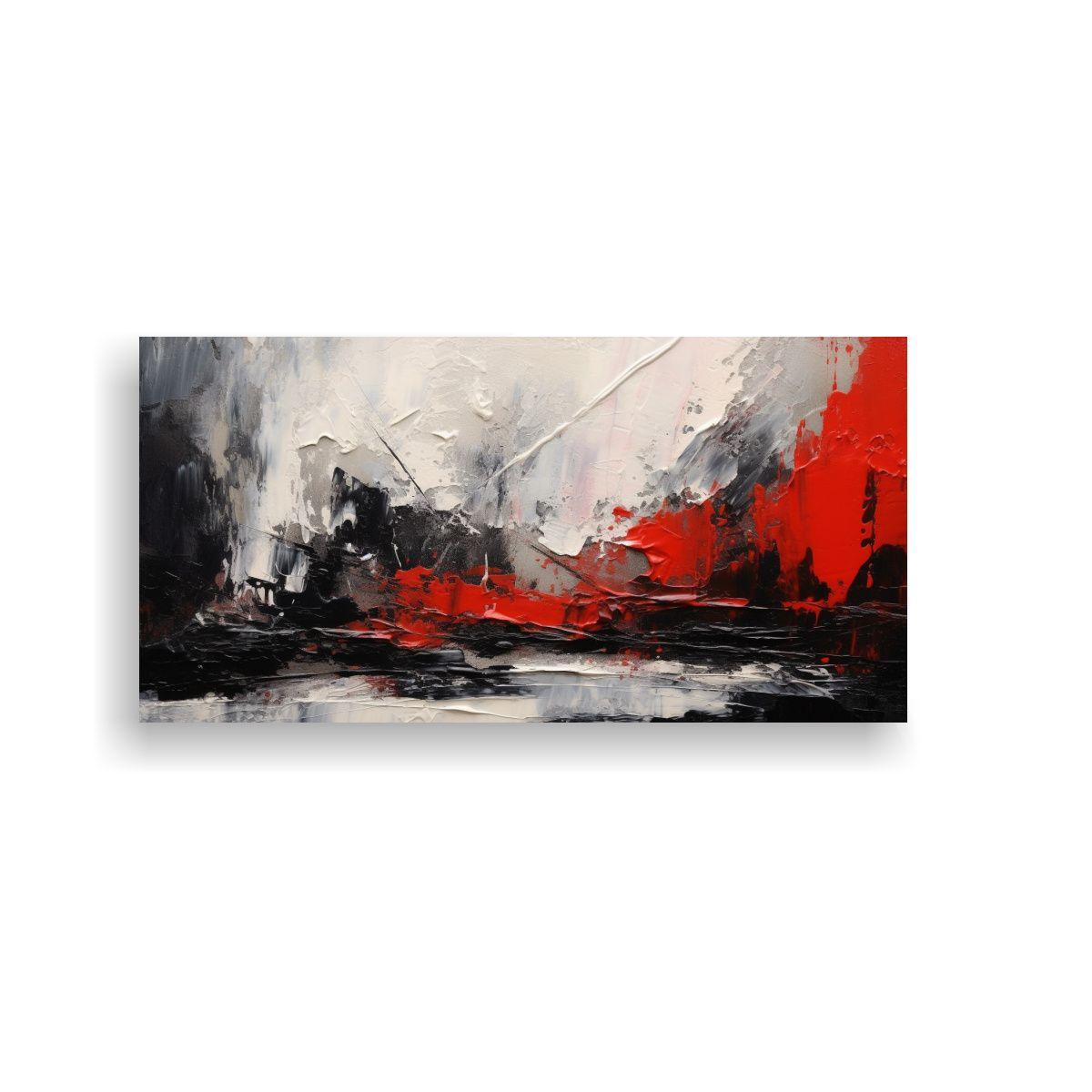 Cuadro Abstracto Lienzo Con Delicadas Líneas 140x70cm-0