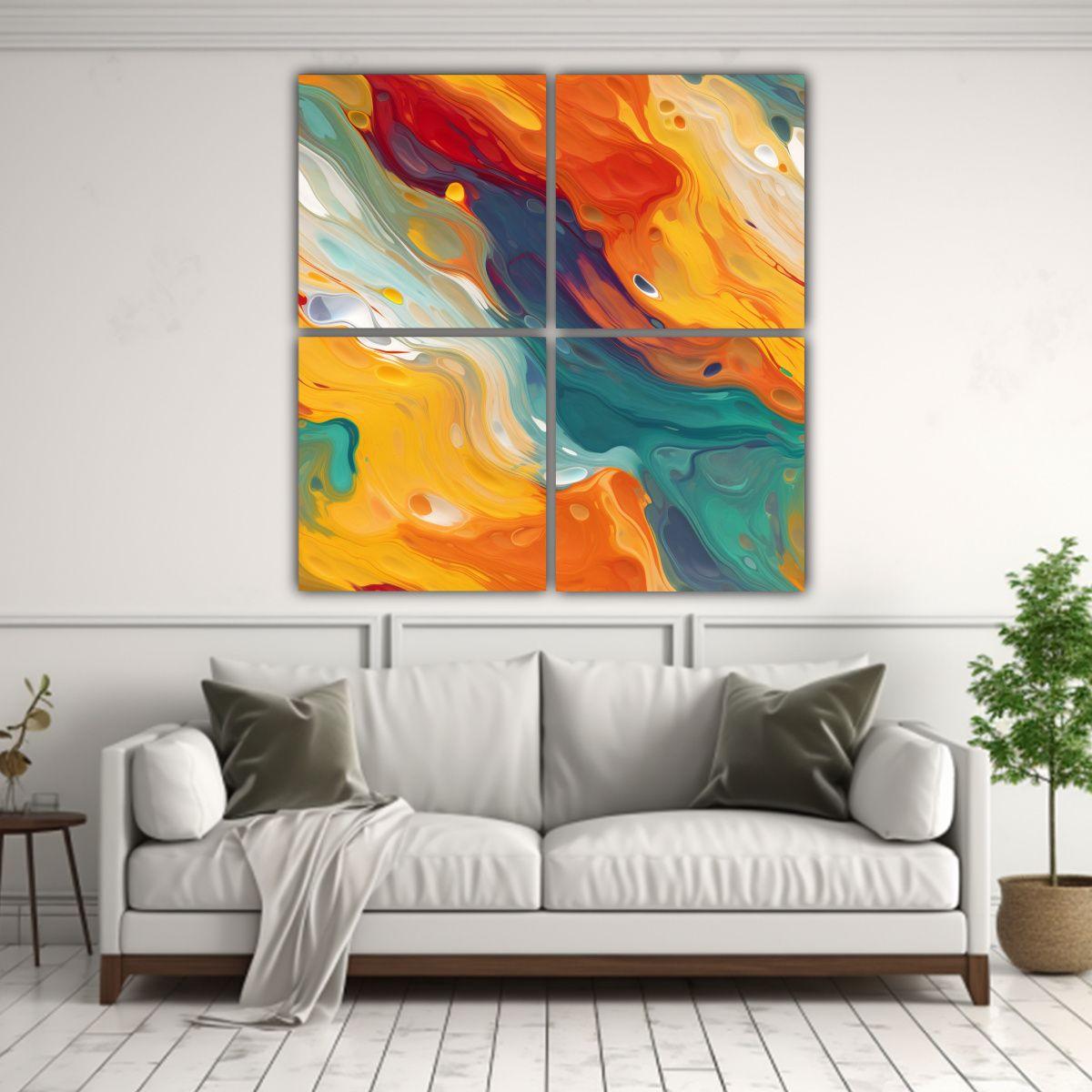 Pinturas Decorativas De Tela Sublimada Con 140x140 Cm-2